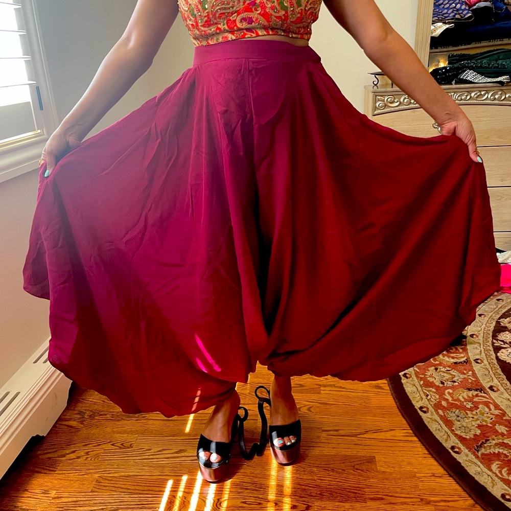 Designer Megha and Jigar Plazzo blouse and duppata set